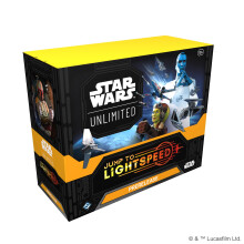 Star Wars: Unlimited TCG Jump to Lightspeed PRERELEASE Box – obsahuje 6 booster balíckov, vek 12+, 2+ hrácov, 20-minútová hracia doba. Vytvorilo