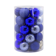 Hallmark Blue and Silver Christmas Ball Ornaments Set of 30 Christmas Baubles Shatterproof