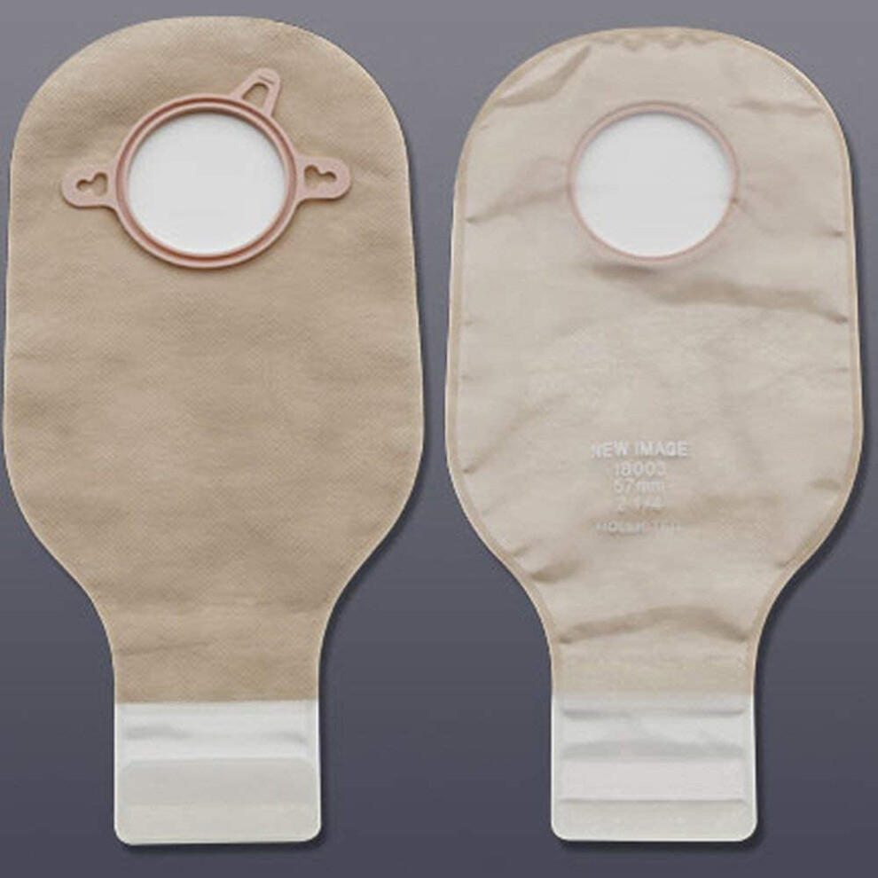 Hollister 18006 New Image 2-Piece 12  Drainable Ostomy Pouch  Yellow Color Code Match  10 Pack  Transparent - 4  Flange Size  Lock n Roll Microseal Cl