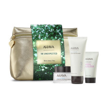 AHAVA Mud about You Geschenkset, mit Tagescreme 50ml, reinigendem Schlamm-Maske 100ml, und Handcreme 40ml
