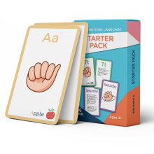 American Sign Language Flash Cards - 56 ASL Flash Cards for Kids Babies Toddlers. Sign Language for Kids Includes Alphabet Numbers Days & Months.