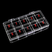 Beauticom USA Kleine Lege 10 Ruimte Nail Art Tip Organizer Box Case - Heldere kleur - Voor Valse Nagel Tips Vitaminen Accessoires 10 secties