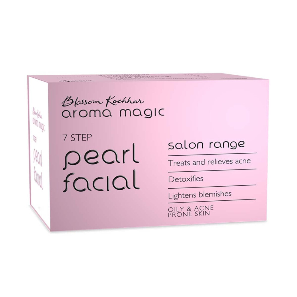 Aroma M Gico Aroma Magic Pearl Facial Kit - Multi Use | 7 Steps Skincare Set | Deep Cleansing Facial Kit | Helps Reduce Spots | Smoothens Skin | For Oily & Acne Pr