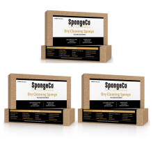 SpongeCo - Stomerij Roet Gum Spons - Huisdierhaar Rook Roet Stof- en Vuilverwijderaar - 3x6x1.5 (3-pack)