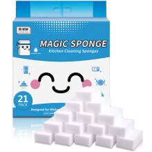 Dr.WOW 21 stks/partij Magische Spons Melamine Spons - 2X Dikker 2X Langdurige Reinigingsgum Spons in Keuken Luchtfriteuses Badkamer Kantoor Werk Goed