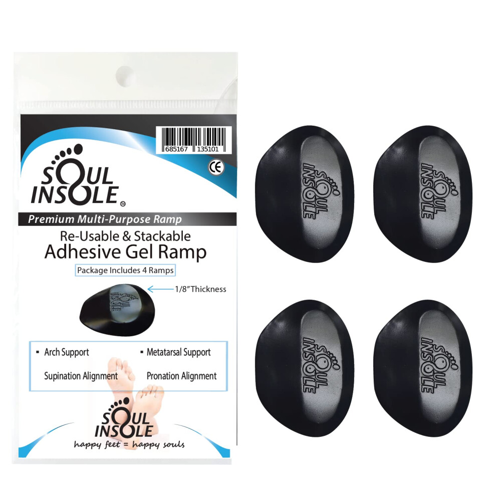 Rampa In Gel Adesivo Per Iperpronazione, Sopportazione, Supporto Per Arco O Metatarsali, Impilabile E Lavabile Inserto Per Scarpe Fascite Plantare Neuroma Metatarsalgia-image