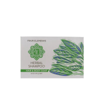Four Elements 4E Herbal Shampoo Bar, Nettle, Burdock, Sage, Rosemary for Healthy Hair, 100% Organic, 3.