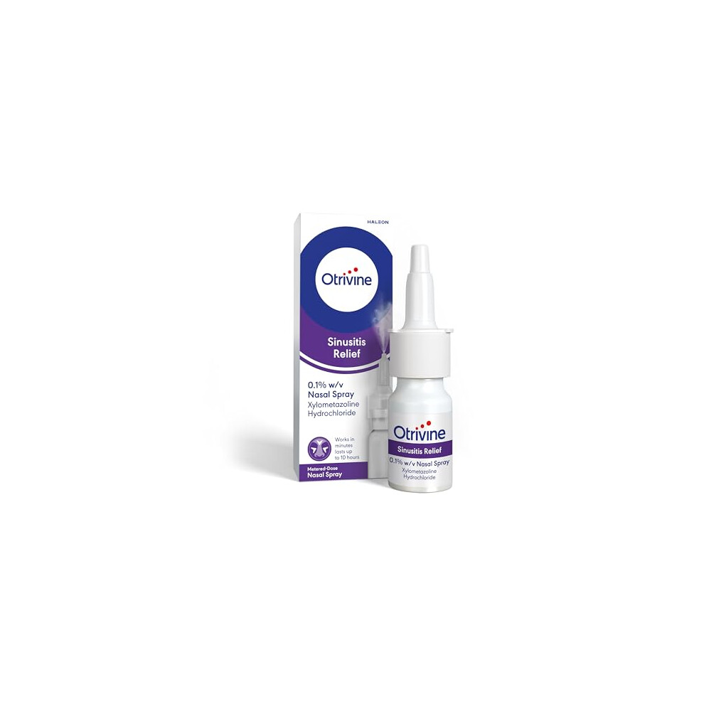 Otrivine Sinusitis Relief Nasal Spray, Blocked Nose, Congestion Relief Spray, 10 Ml