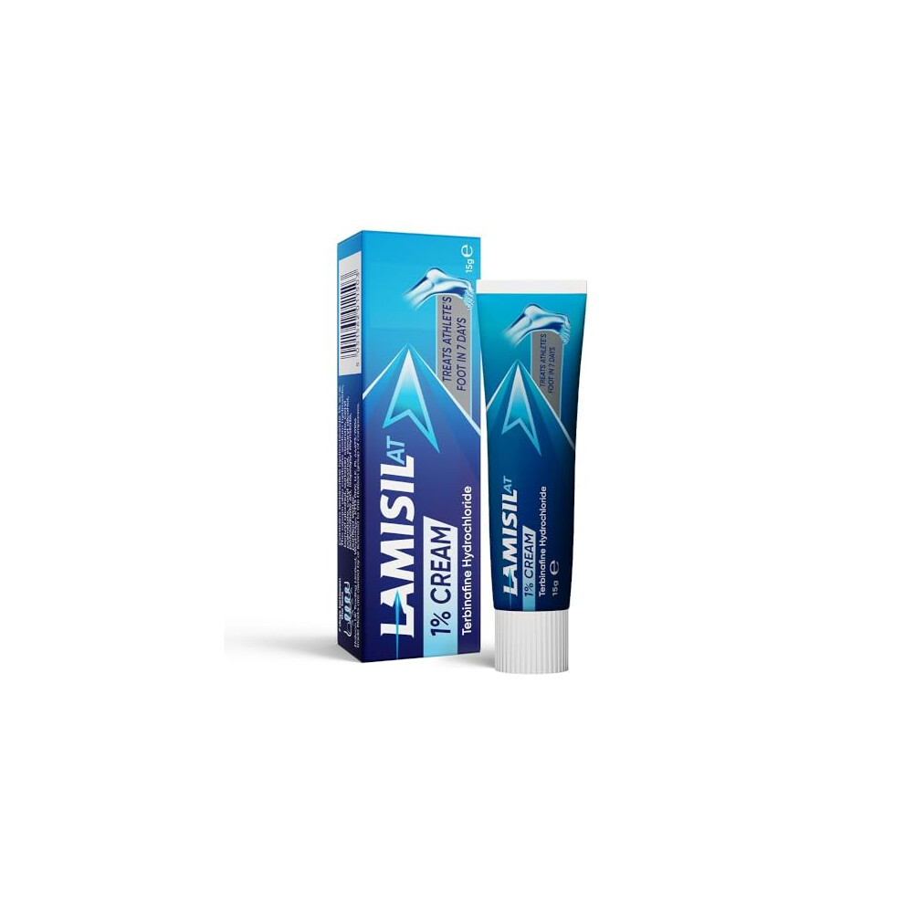 Lamisil 1% Athletes Foot Treatment Cream - Clinically Proven To Treat Athlete's Foot In 7 Days - Antifungal Feet Cream 15G