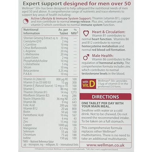 Wellman 50 Tablets, 30 Count 1