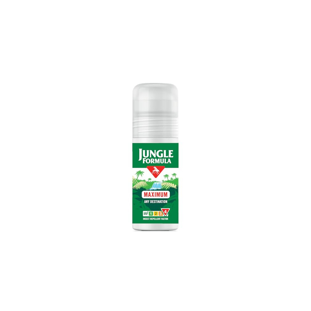 Jungle Formula Maximum Insect Repellent 50Ml - Roll-On Repellent For Long-Lasting Protection - With Deet - Maximum Level Of Protection Against Mosqui