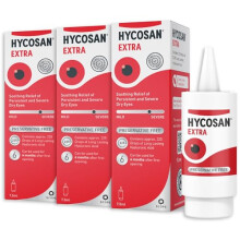 Hycosan Extra - Eye Drops with Hyaluronic Acid for Soothing Relief of Severe and Persistent Dry Eyes - Contact Lens Compatible - Preservative Free -
