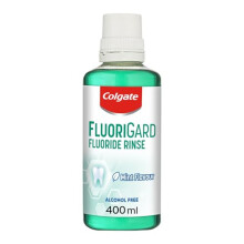 Colgate Fluorigard Fluoride Rinse (Alcohol free) Mouthwash 400 ml, Prevents Tooth Decay, Strengthens Enamel, Prevents Mineral Loss, Mint Flavour