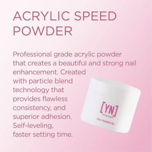 Young Nails Acrylic Speed Powder  White  45 Gram 1