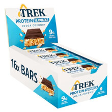 JC's Trek High Protein Flapjack Cocoa Coconut - Gluten Free - Plant Based - Vegan Snack - 50g x 16 bars