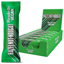 Barebells Vegan Protein Bars – Vegan Chocolate Bar with Low Carb, High Protein, Ideal for Vegan Snacks – 12 x 55g (Hazelnut Nougat)