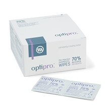 OptiPro Pre-Injection Wipes (x200) - Individually Wrapped Disposable Medical Skin Cleaning Easy-Tear 70% Isopropyl Alcohol Sachet (200 Wipes) (Packag
