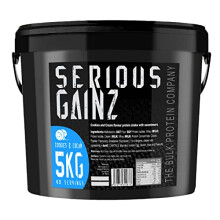 The Bulk Protein Company, SERIOUS Gainz - Whey Protein Powder - Weight Gain, Mass Gainer - 30g Protein Powders (Cookie & Cream, 5kg)