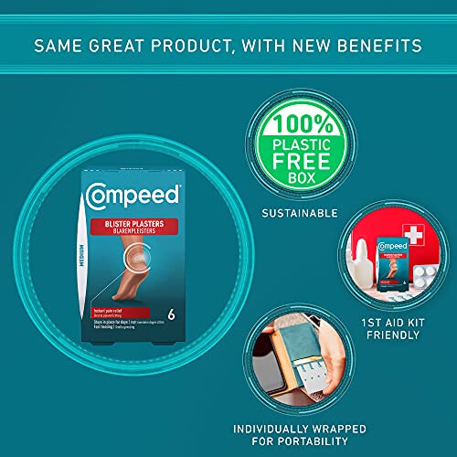 Compeed Compeed Medium Size Blister Plasters, Pack of 6 2