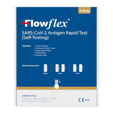 Flowflex One Step Lateral Flow Test Kit | 5 tests | One Step Test for Sars-CoV-2 Antigen |Covid-19 Self Testing Rapid Test | Not For Travel |