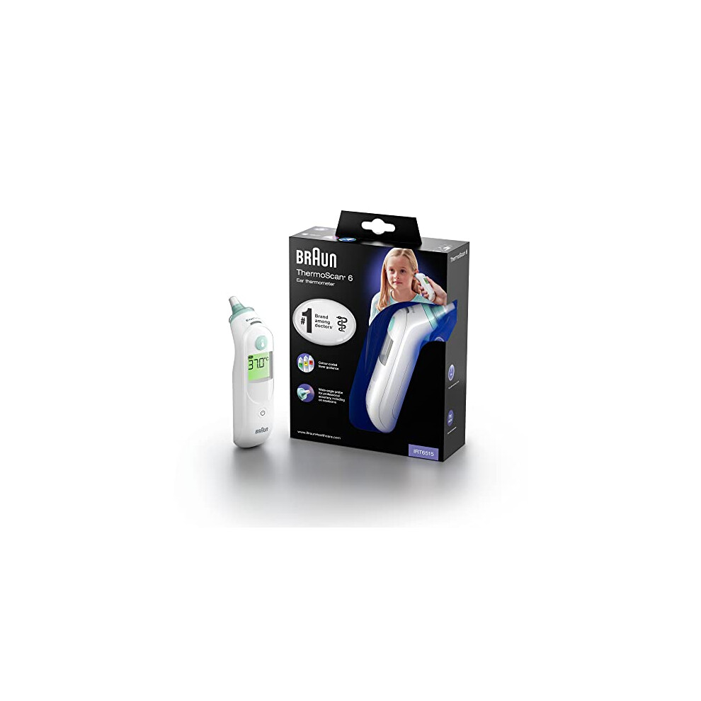 Braun ThermoScan 6 Ear thermometer - Colour-coded Digital Display - ExacTemp Stability Indicator - Baby and infant friendly- #1 Brand among doctors-P