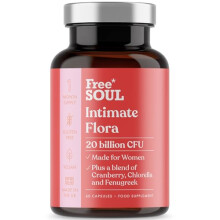Intimate Flora for Women | 20 Billion CFU Fortified with 15,000mg Cranberry, Fenugreek & Chlorella | Bio Cultures for Women's Intimate Flora | 60 Cap