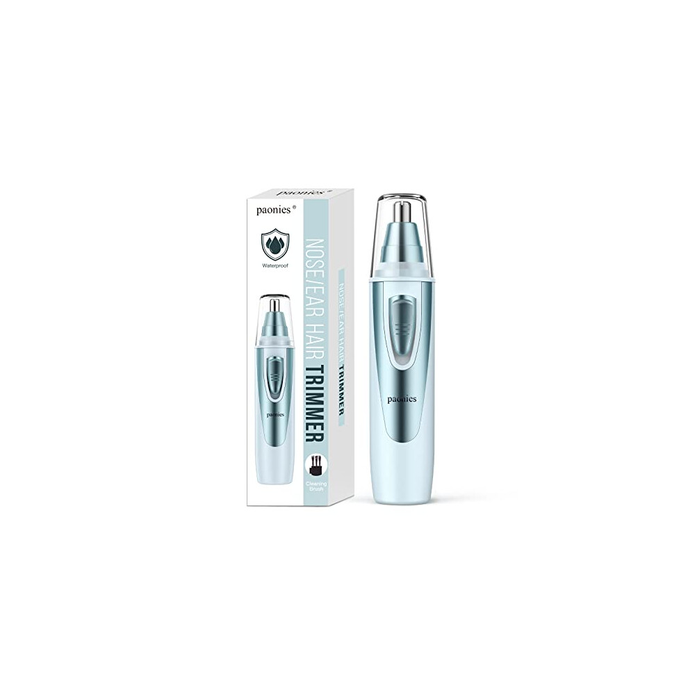 Paonies Ear And Nose Hair Trimmer Clipper, 2025 Professional Painless Eyebrow & Facial Hair Trimmer For Men Women, Battery-Operated Trimmer With Ipx7 Waterpr