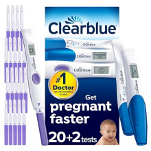 Clearblue Digital Ovulation & Pregnancy Tests, Double Your Chances of Getting Pregnant, 20 Advanced Digital Ovulation Tests & 1 Double-Check & Date C