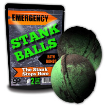 Emergency Stank Balls Badebomben     Lustige Badebomben f   r M   nner     XL Badebomben Schwarz und Gr   n Marmoriert, handgefertigt in den USA