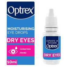 Optrex 10 ml Moisturising Eye Drops: Contact Lens Safe, Relieves Irritation, Soothes Inflammation, Hydrates, Provides Comfort for Dry and Sensitive E