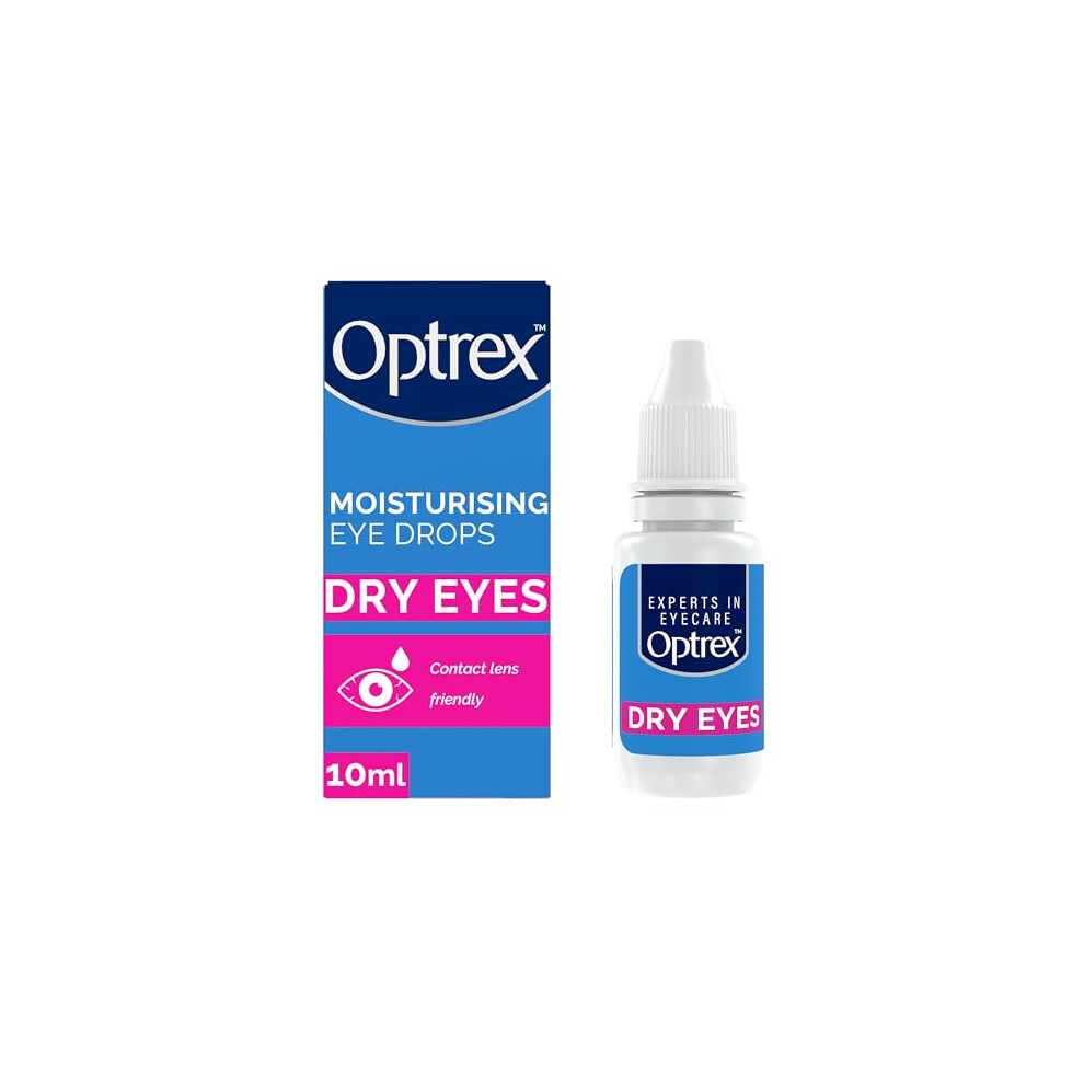 Optrex 10 ml Moisturising Eye Drops: Contact Lens Safe, Relieves Irritation, Soothes Inflammation, Hydrates, Provides Comfort for Dry and Sensitive E