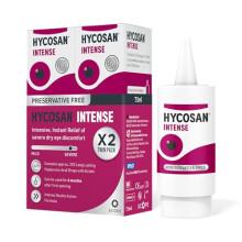 Hycosan Intense Twin Pack - Eye Drops for Long-Lasting Intensive Lubrication & Instant Relief for Itchy, Burning Sensations and Severe Dry Eyes - Pre