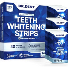 DRDENT Professional Teeth Whitening Strips 7 Treatments - Safe for Enamel - Non Sensitive Teeth Whitening - Whitening Without Any Harm - Pack of 14 S