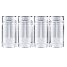 4 Stck Deodorant-Behlter, transparente leere Twist-up-Rhren, DIY-Deodorant-Stick-Behlter, Bodenfllung, Gel-Kosmetik-Lippenbalsam-Rhrenflasche (