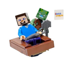 LEGO Minecraft: Steve med Drowned Zombie Minifigurer