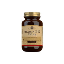 Solgar Vitamin 100 µg B12 Tablets - Pack of 100 - Easy to take form - For healthy nervous system, heart and mind - Red Blood Cell Formation - Vegan