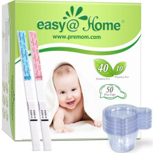 Ovulation & Pregnancy Test Strips Kit: Easy@Home 40 Ovulation Strips and 10 Pregnancy Tests Accurate Fertility Tracker OPK Powered by Premom Ovulatio