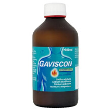Gaviscon Peppermint Liquid 600 ml - Fast-Acting Heartburn, Indigestion, Acid Reflux, and Nausea Relief - Dual Action Antacid for GORD and Digestion S