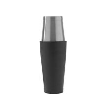 Houdini Boston Cocktailshaker van roestvrij en zwart Tweekleurige Boston Cocktailshaker