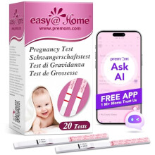 Easy@Home 20 Pregnancy Test Strips for Early Detection 10 MIU/ml-Width of 5mm