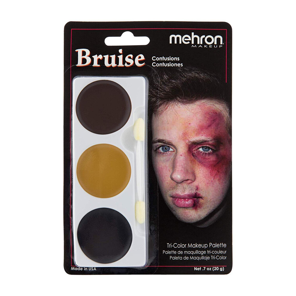 Mehron Makeup Tri-Color Character Makeup Palette | Halloween  Special Effects and Theater Cream Makeup FX Palette | Face Paint Makeup .7 oz (20 g) (BR