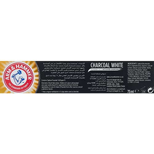 Arm & Hammer Charcoal White Toothpaste, 75ml 1