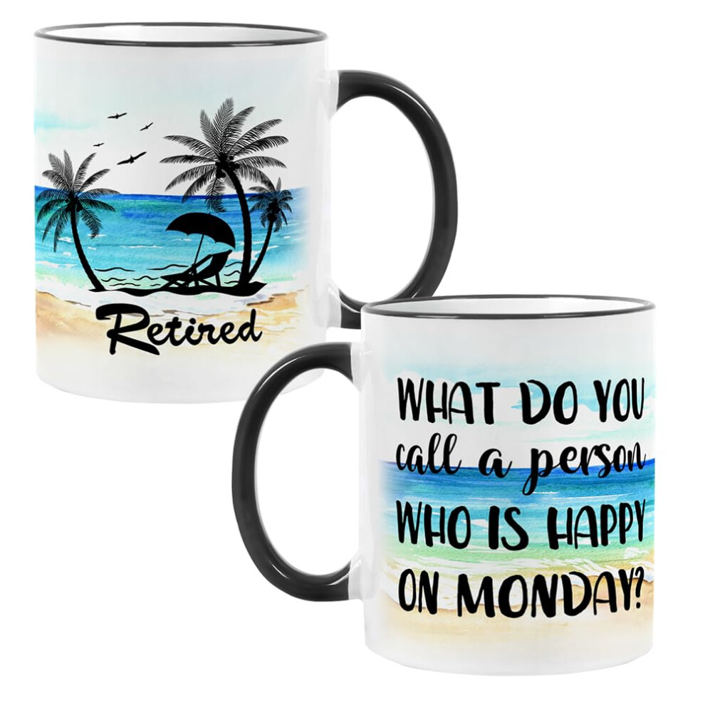 Fatbaby Funny Retirement Gifts For Women Men What Do You Call A Person Who is Happy On Monday Retired Coffee Mug for Coworker Friends Farewell Gifts I-image-OPC-PFR7MWJ-NEW