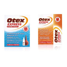 Otex Express Combi Pack Drops with Ear Syringe, 10ml & Express Ear Drops, 10ml. Clinically Proven Ear Wax Removal Drops For Excessive, Hardened Ear W