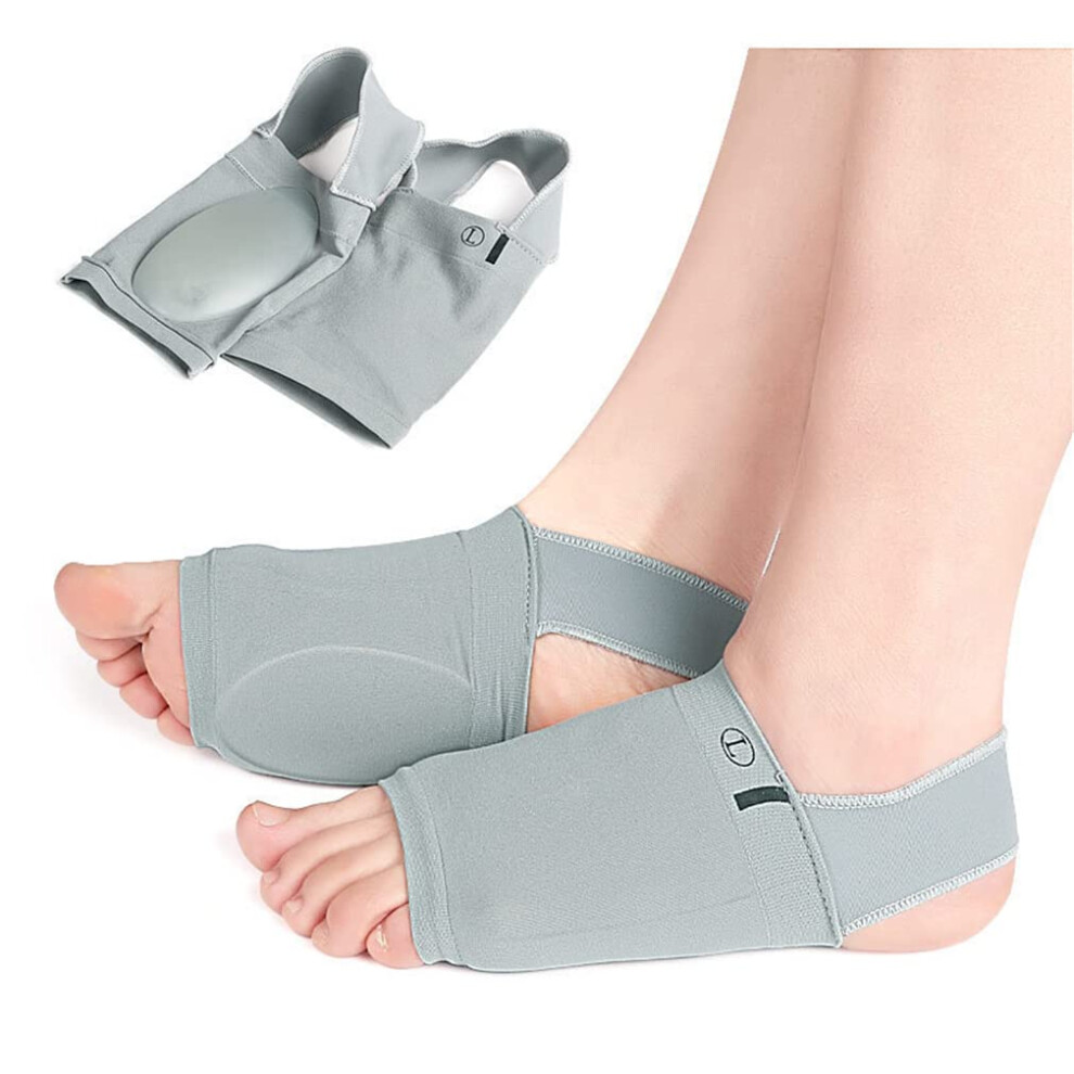Aggiornamento Metatarsal Compressione Arco Manicotti Di Supporto Per Arco Con Gel Pad Interno - Supporto Per Arco Per Piedi Piatti E Fascite Plantare Sollievo Dal Dolore - Donne E Uomini - 1 Paio-image