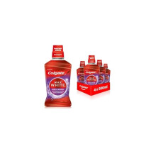 Colgate Max White Purple Reveal Mouthwash (4 x 500ml) | teeth whitening mouthwash | keep teeth white for longer* | lasting stain prevention** | helps