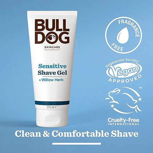 Bulldog Bulldog Sensitive Shave Gel, 175ml, 2 Pack 2