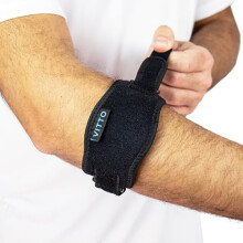 VITTO Tennis Elbow Support Strap - Compression Brace for Tendonitis, Arthritis, Injury - Elbow Support for Men & Women, Golfers Elbow (Adjustable Str