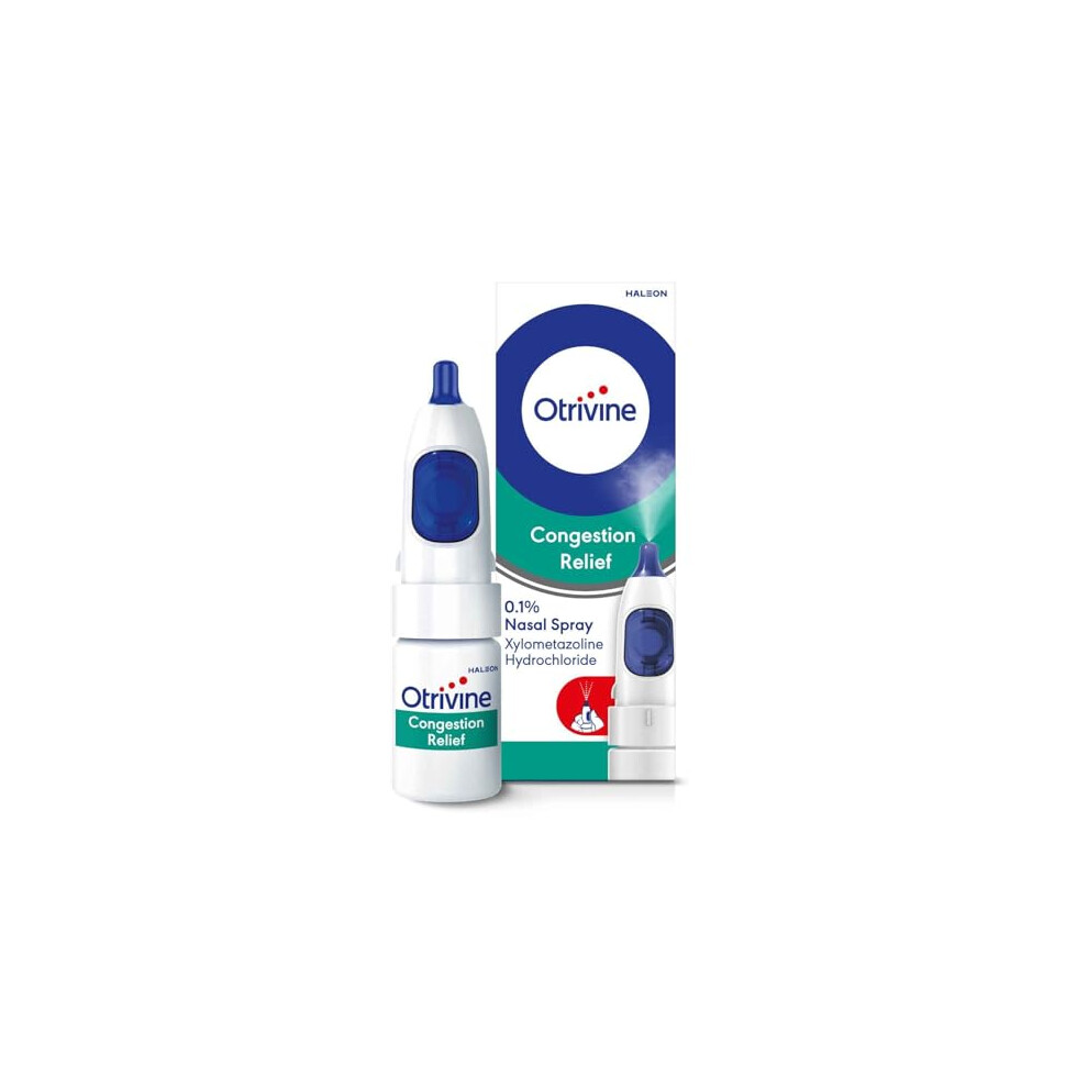 Otrivine Decongestant Nasal Spray, Nose Spray For Congestion & Blocked Nose Relief, 10Ml
