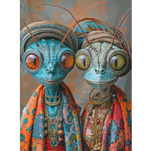 Cross & Glory - Meet The Aliens: Kylo and Mira - 1000 Piece Alien Jigsaw Puzzle | Sci-Fi Adventure | Perfect for Puzzle Enthusiasts